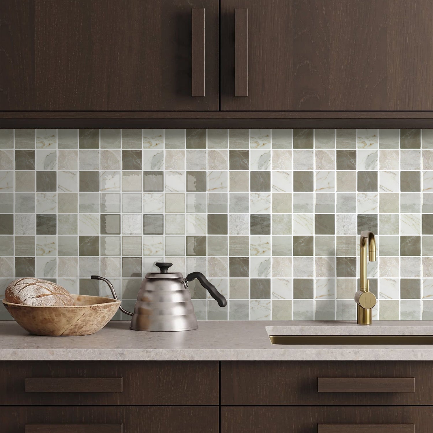 3D Mosaic Peel and Stick Wall Tiles – Commomy