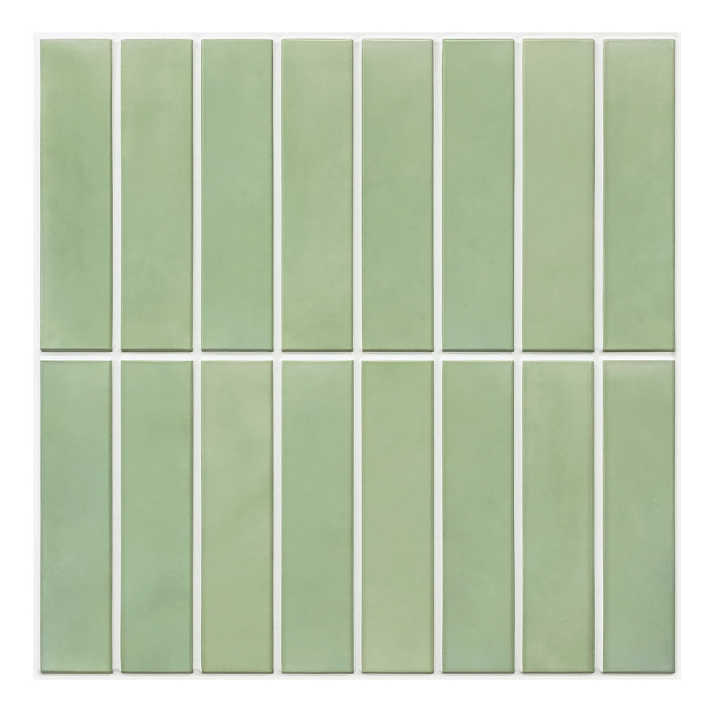 3D Sage Green Linear Mosaic Peel and Stick Wall Tile – Commomy, image size:1000x1000