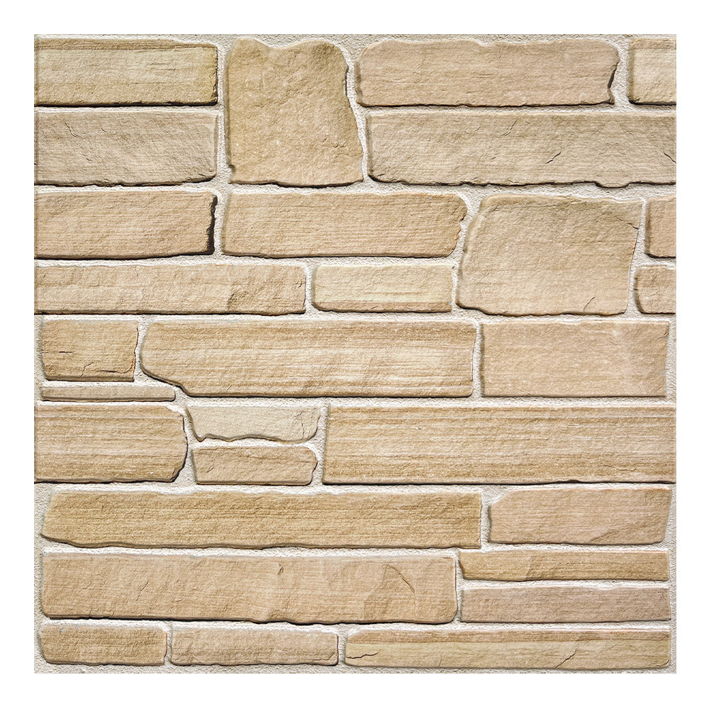 3D Yellow Stone Peel and Stick Wall Tile – Commomy