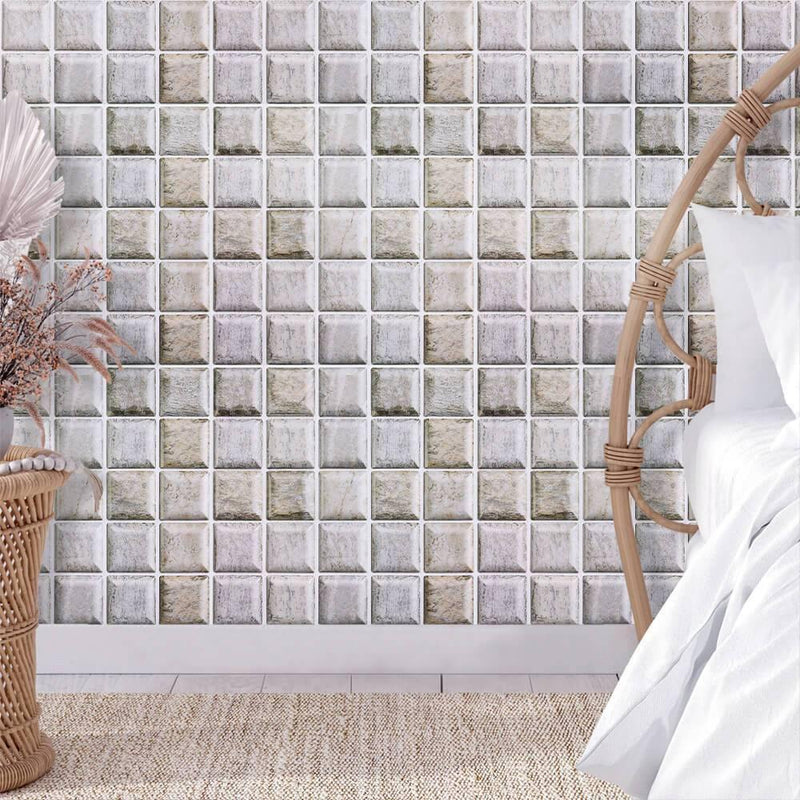3D Gray Marble Peel and Stick Wall Tile - Commomy