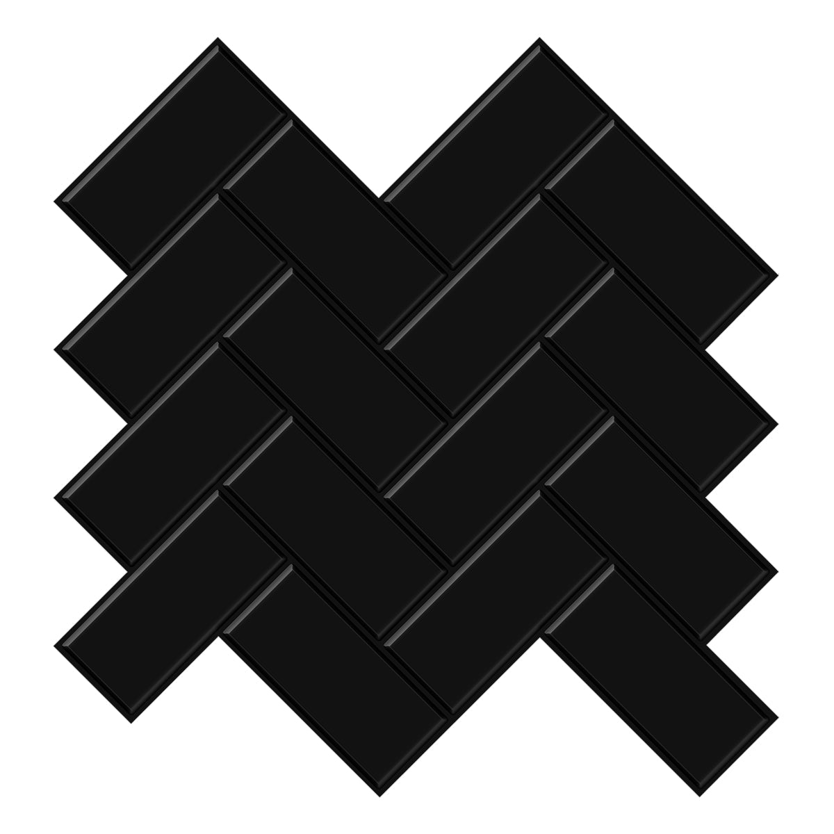Black Herringbone Peel and Stick Tile Backsplash Thicker Design Commomy