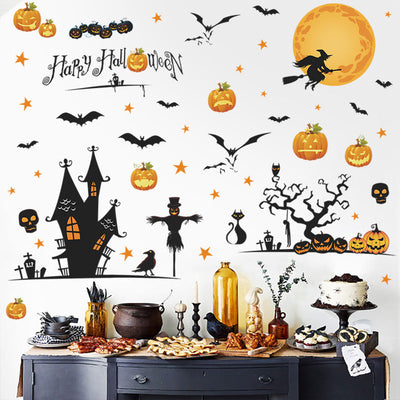 Halloween Peel and Stick Wall Decals_commomy decor