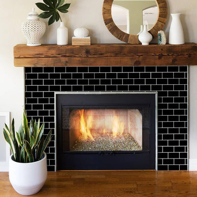 Can I Use Peel and Stick Tile for Fireplace Surround? Yes! It is a Great Idea.