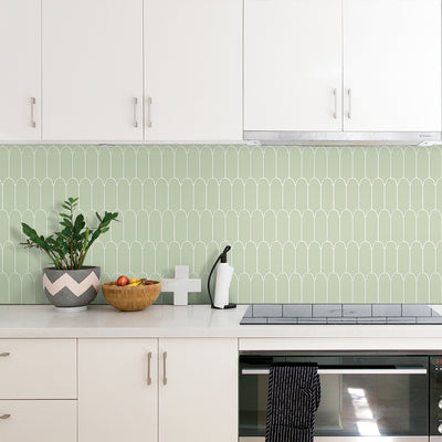 Green Peel and Stick Backsplash Tiles for Your DIY Home Renovation Projects