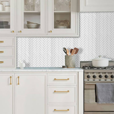 Is the Peel and Stick Herringbone Backsplash Tile Popular and Timeless? Yes, It is Always the Trend!