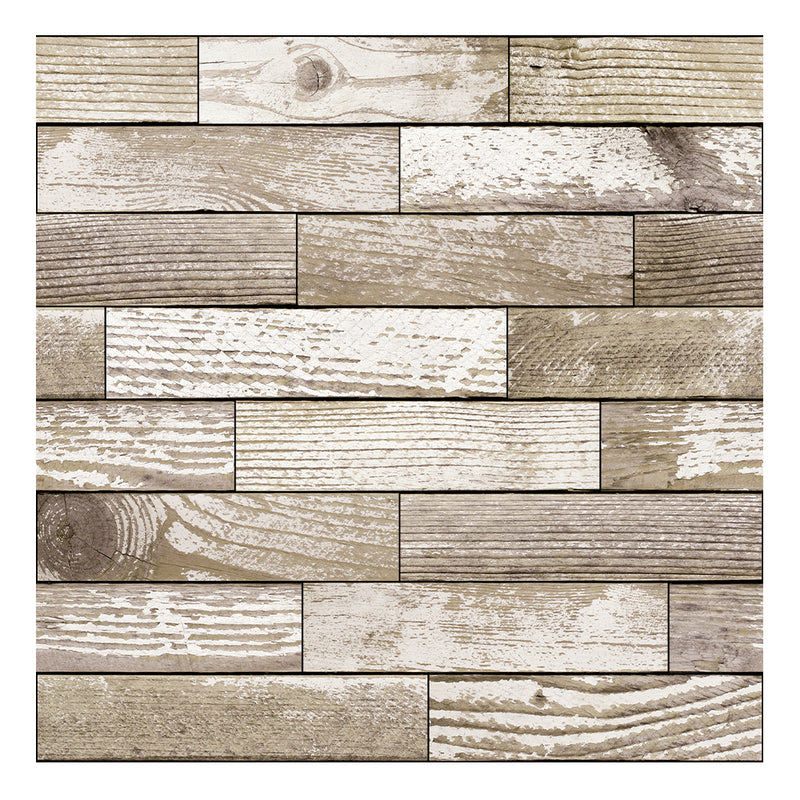 3D Light Brown Shiplap Wood Peel and Stick Wall Tile