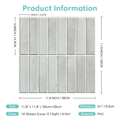 3D Peel and Stick Wall Tile Sample (1 Sheet)