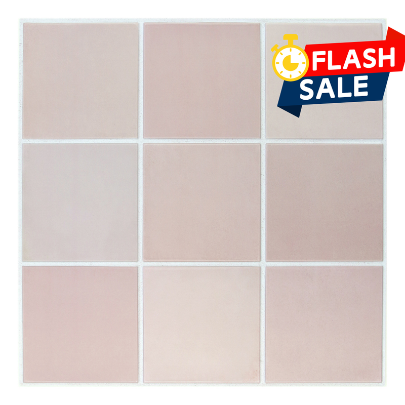 3D Dusty Rose Pink Square Peel and Stick Wall Tile