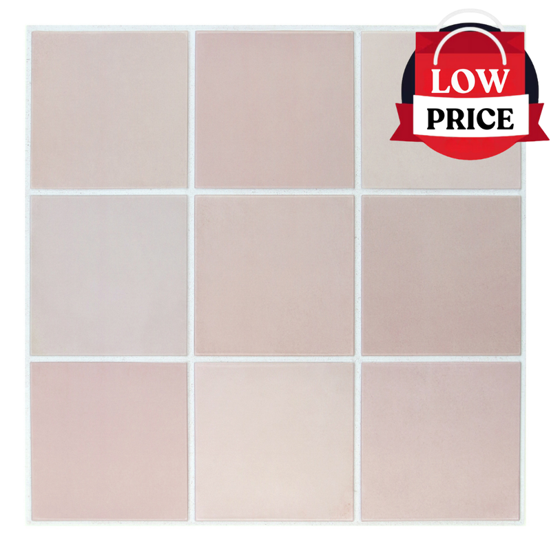 3D Dusty Rose Pink Square Peel and Stick Wall Tile