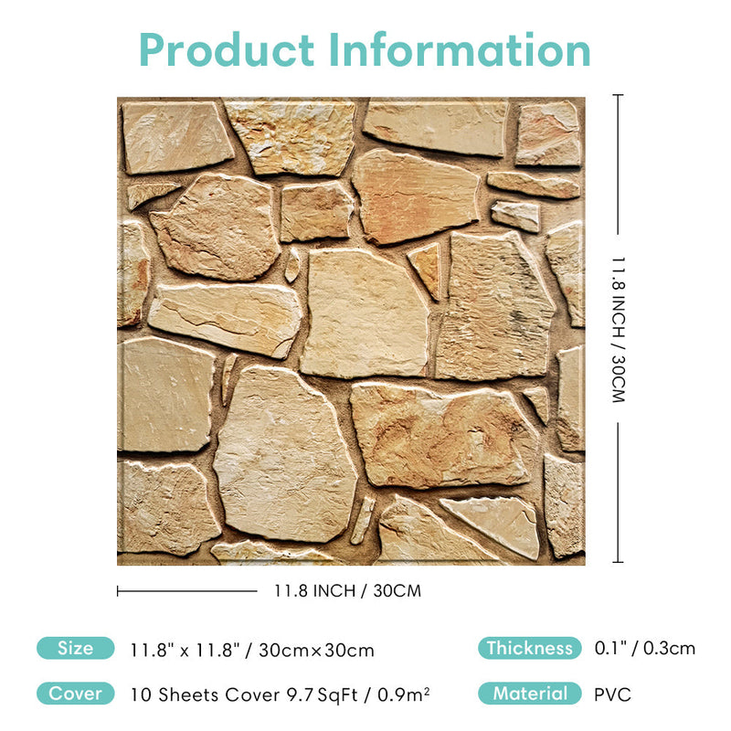 3D Peel and Stick Wall Tile Sample (1 Sheet)