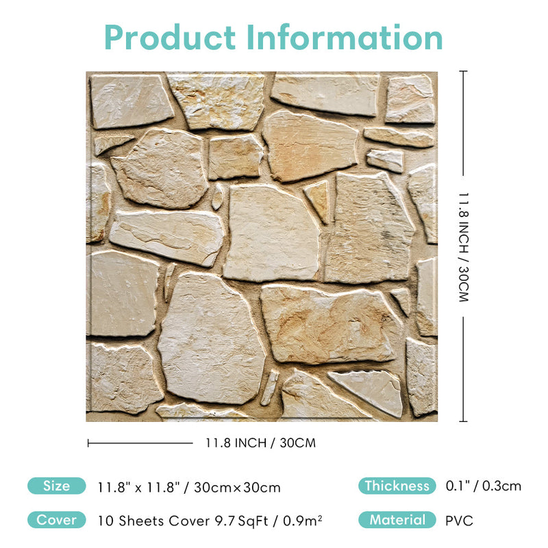 3D Peel and Stick Wall Tile Sample (1 Sheet)