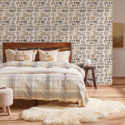 3D Retro Faux Stone Peel and Stick Wall Tile