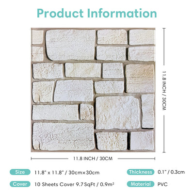 3D Peel and Stick Wall Tile Sample (1 Sheet)