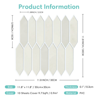 3D Peel and Stick Wall Tile Sample (1 Sheet)