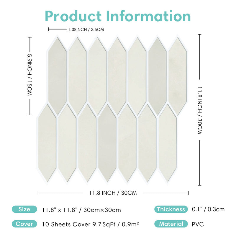 3D Peel and Stick Wall Tile Sample (1 Sheet)