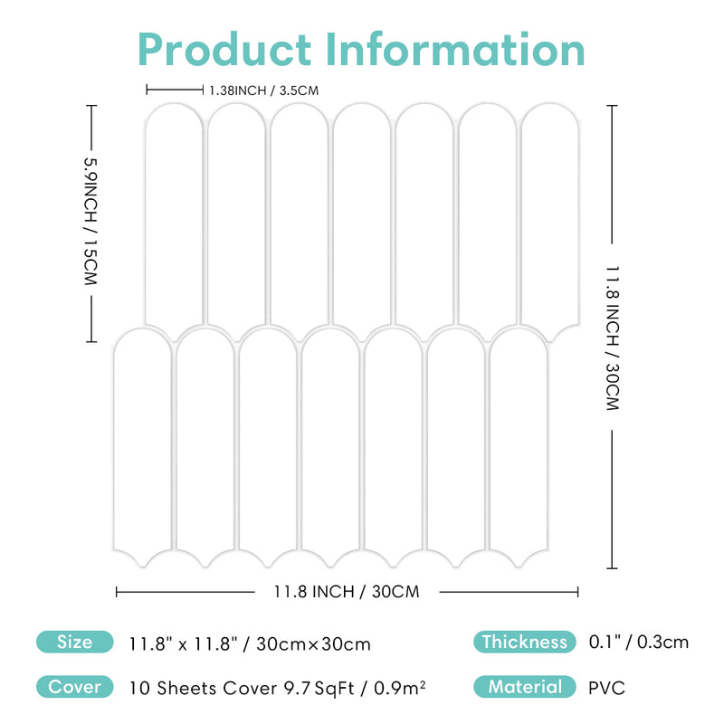 3D Peel and Stick Wall Tile Sample (1 Sheet)