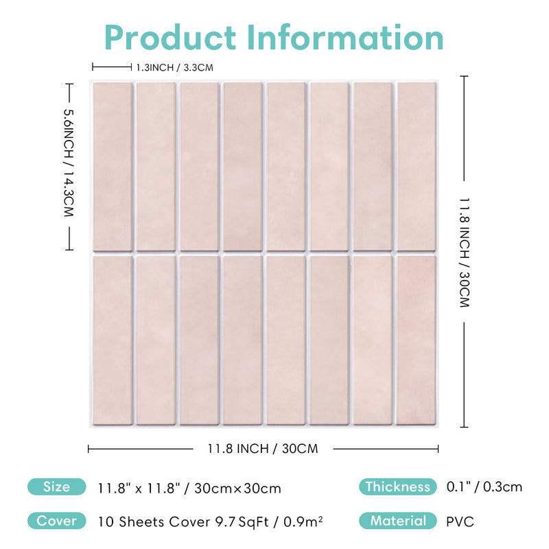 Muestra de azulejo de pared 3D Peel and Stick (1 hoja)