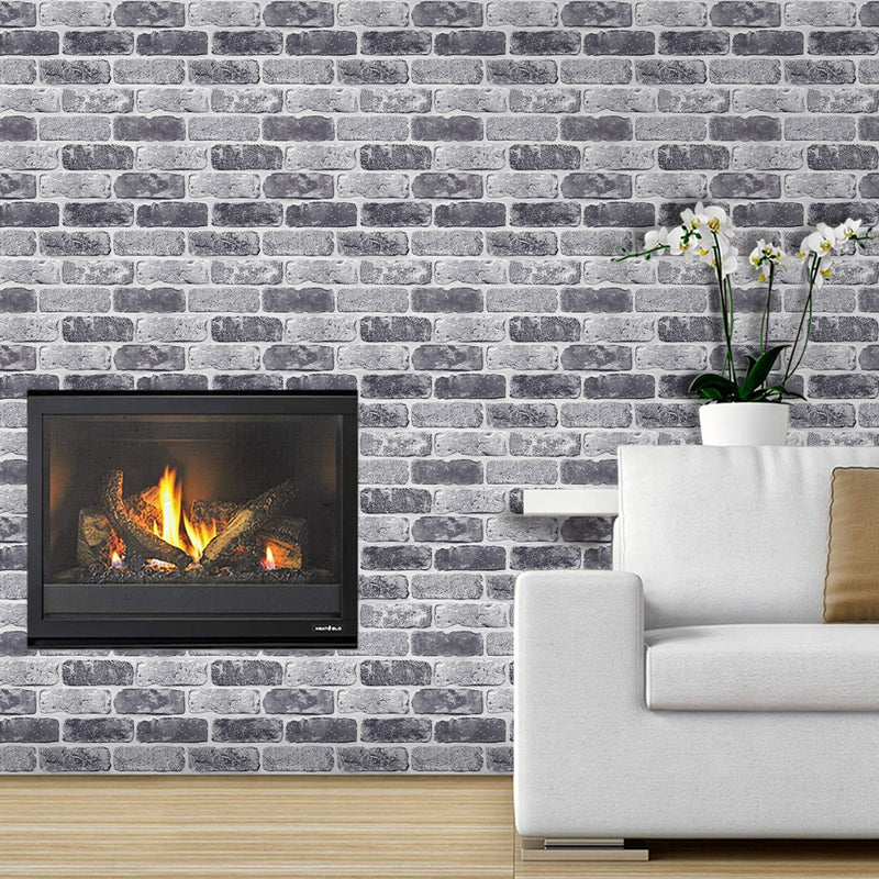 3D Limewashed Brick Peel and Stick Wall Tile