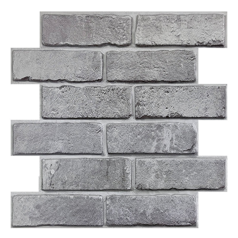 3D Natural Grey Faux Brick Peel and Stick Wall Tile