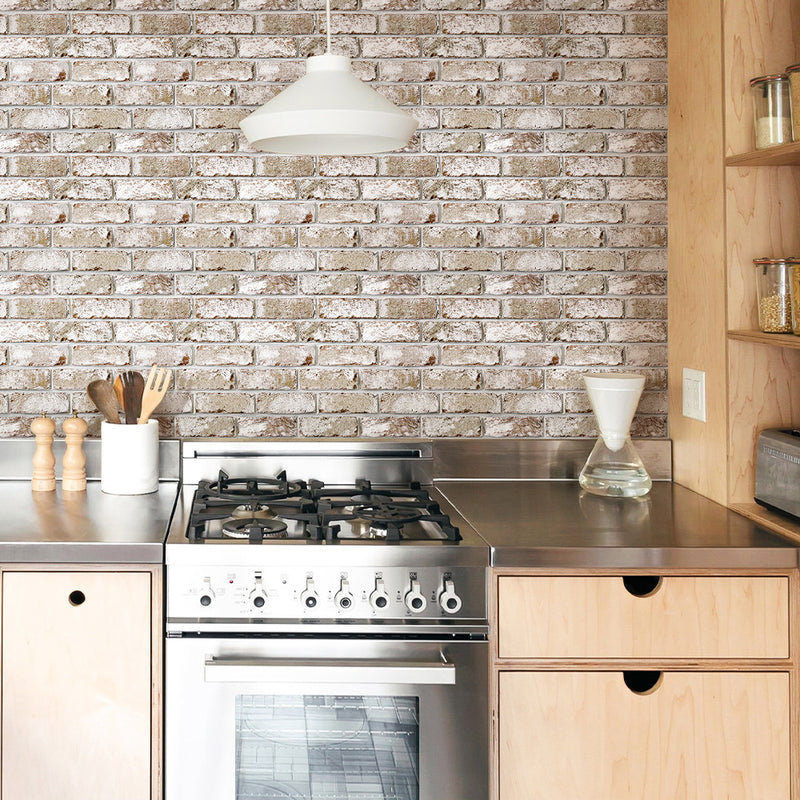 3D Rust Red Brick Peel and Stick Wall Tile – Commomy