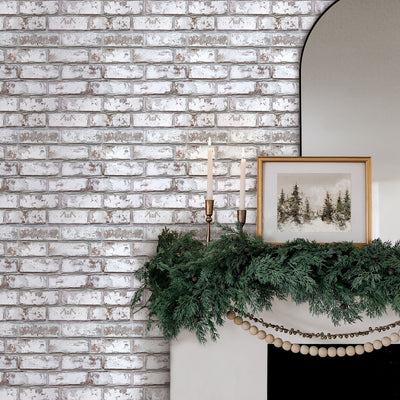 3D Rustikale Whitewash Brick Peel and Stick Wandfliese