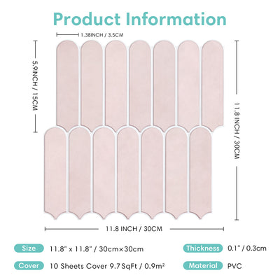 3D Peel and Stick Wall Tile Sample (1 Sheet)