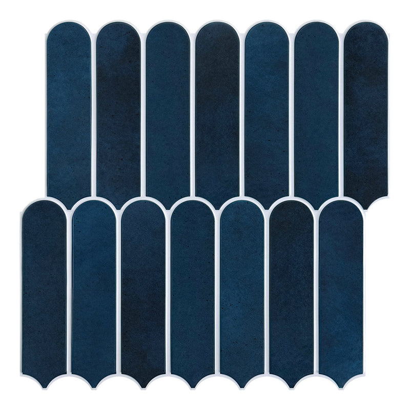 3D Midnight Blue Fish Scale Peel and Stick Wall Tile