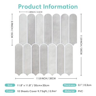 3D Peel and Stick Wall Tile Sample (1 Sheet)