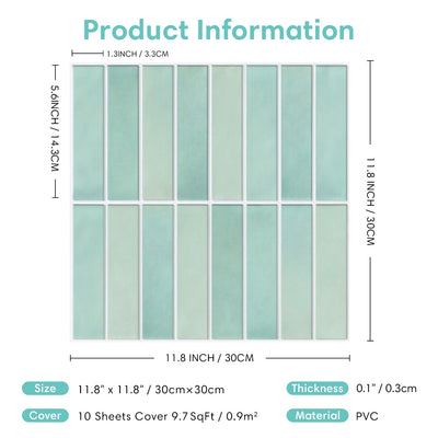 3D Peel and Stick Wall Tile Sample (1 Sheet)