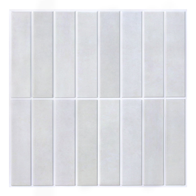 3D Mist Gray Straight Linear Mosaic Peel and Stick Wall Tile – Commomy