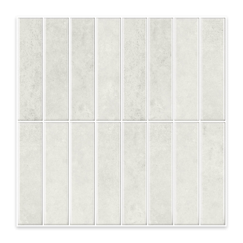 Beige Cream Color Linear Peel and Stick Backsplash Tile