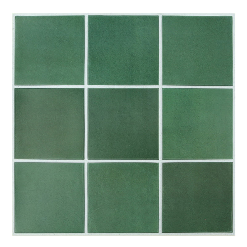 3D Dark Green Square Peel and Stick Wall Tile