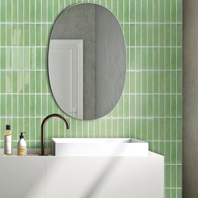 Sage Green Linear Peel and Stick Backsplash Tile