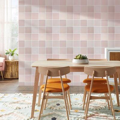 3D Dusty Rose Pink Square Peel and Stick Wall Tile