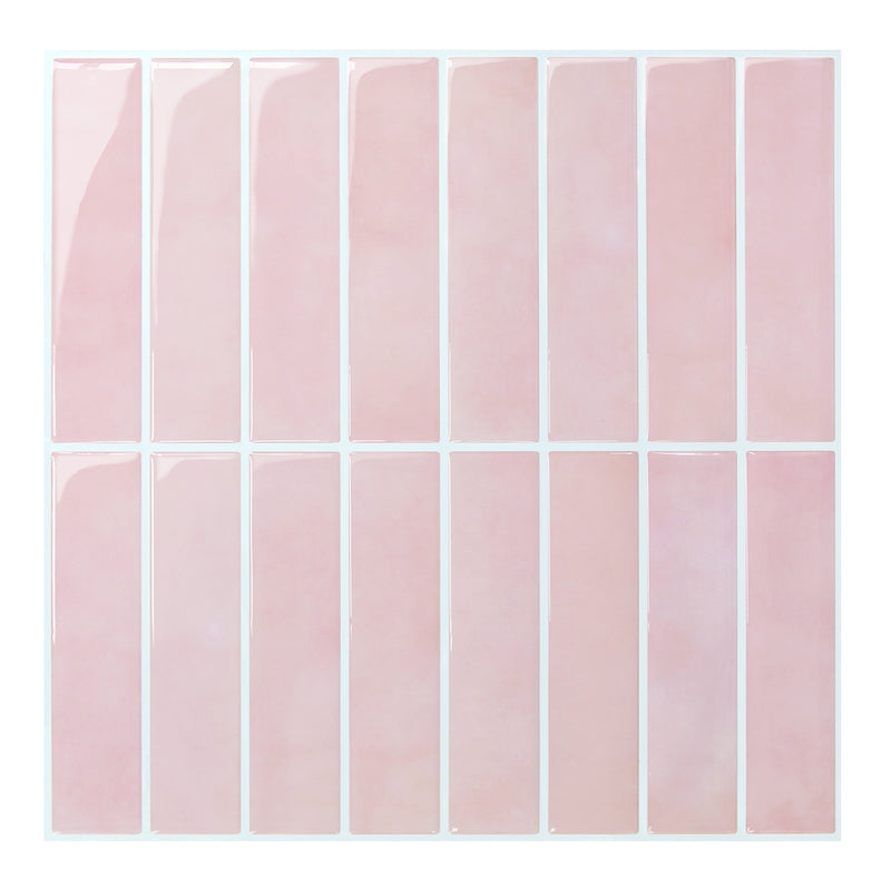 Rosa lineare Spritzschutzfliese zum Abziehen und Aufkleben