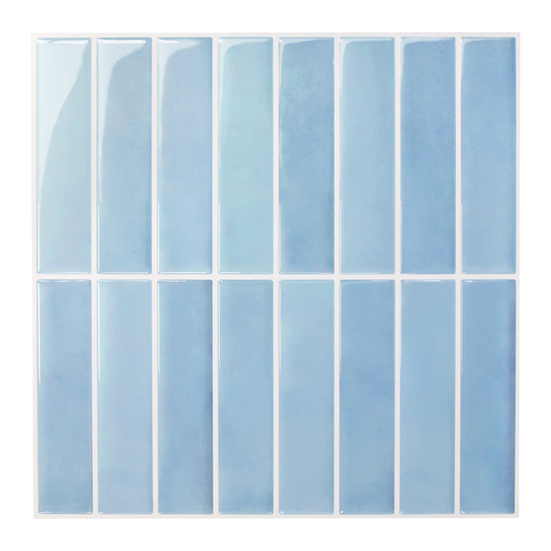 Aqua Blue Linear Peel and Stick Backsplash Tile