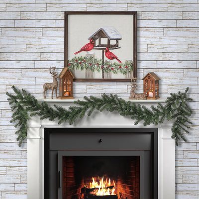 3D White Shiplap Wood Peel and Stick Wall Tile