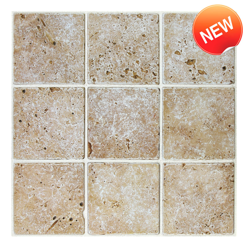 3D Rock Stone Square Peel and Stick Wall Tile