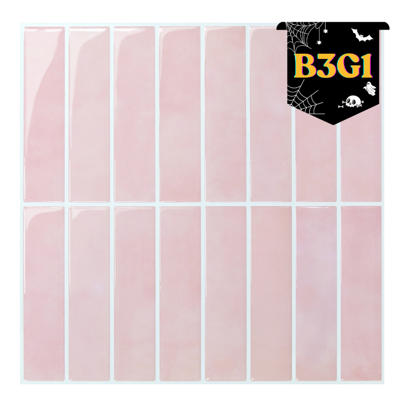 Rosa lineare Spritzschutzfliese zum Abziehen und Aufkleben