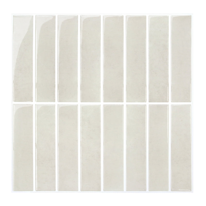 Azulejo para salpicadero de color crema beige, despegable y adhesivo, lineal