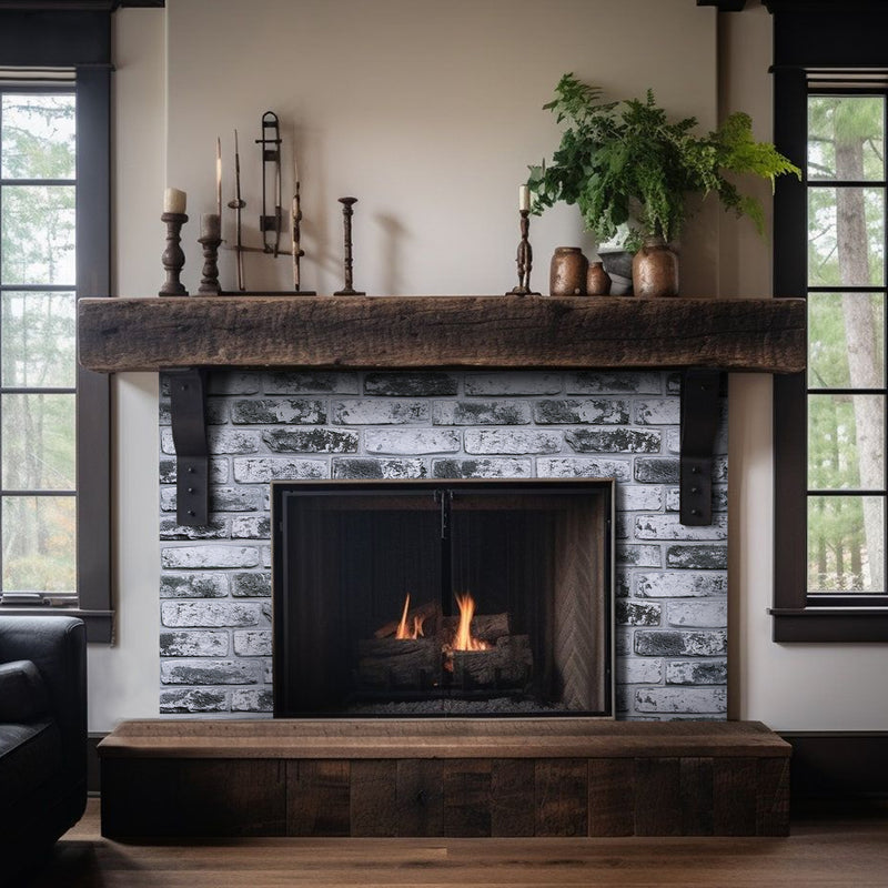 3D Gray Whitewash Brick Wall Panels Peel and Stick -Large Size