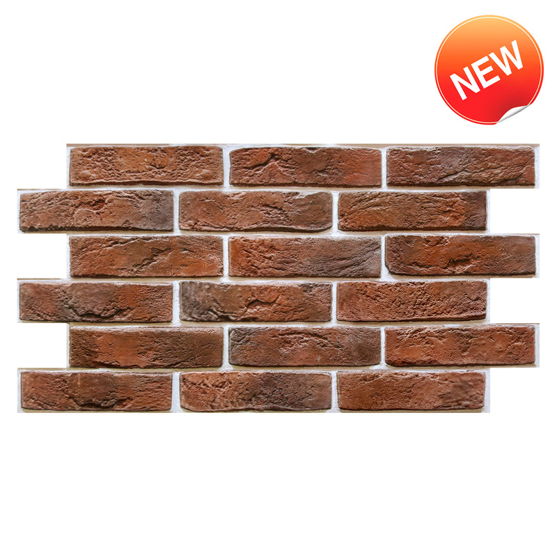 3D Red Brick Wall Panels Peel and Stick -Large Size