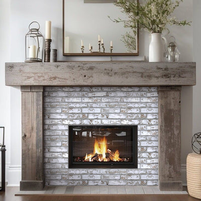 3D Rustic Whitewash Brick Wall Panels Peel and Stick -Large Size