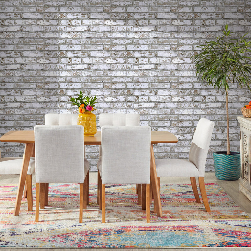 3D Rustic Whitewash Brick Wall Panels Peel and Stick -Large Size
