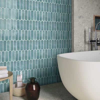 Ocean Mist Fish Scale Peel and Stick Backsplash Tile - Thicker Design