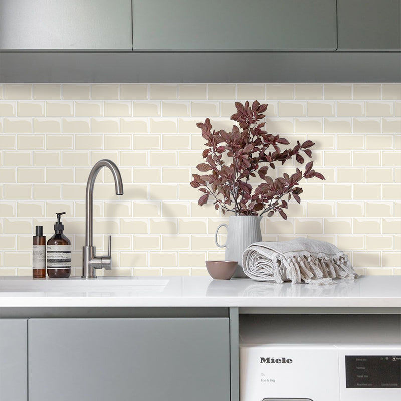 Light Yellow Subway Peel and Stick Backsplash Tile