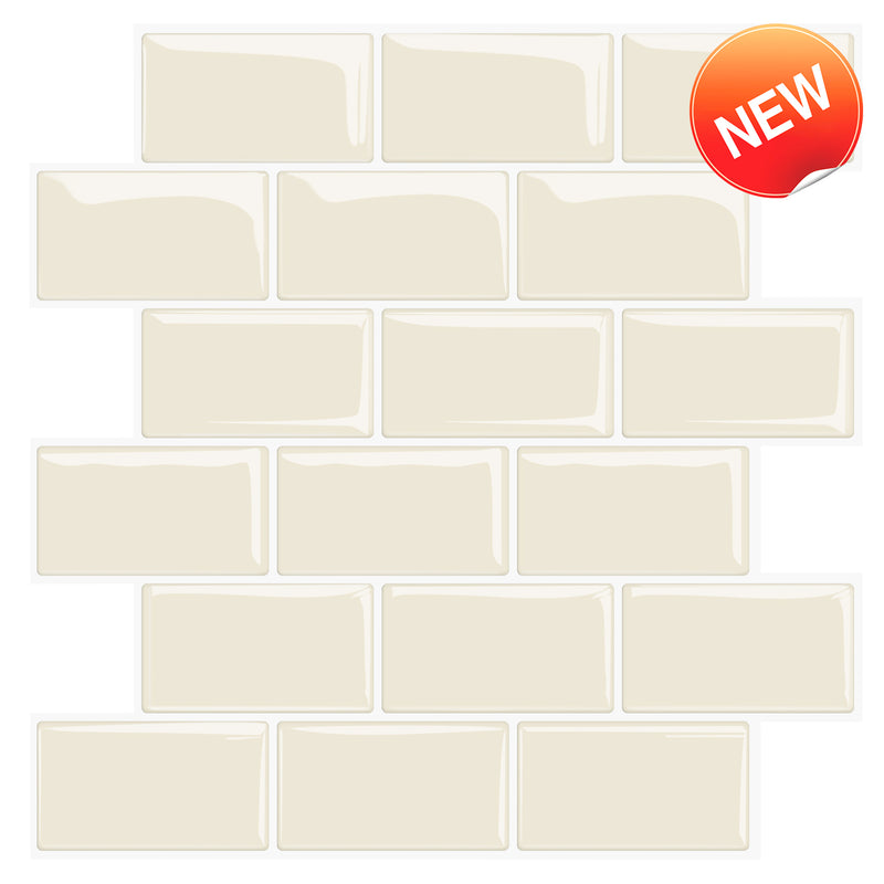 Light Yellow Subway Peel and Stick Backsplash Tile