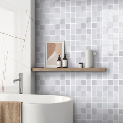 Gray Square Peel and Stick Backsplash Tile - Thicker Design