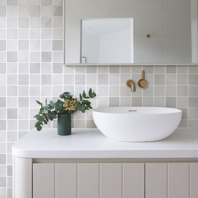 Gray Square Peel and Stick Backsplash Tile - Thicker Design