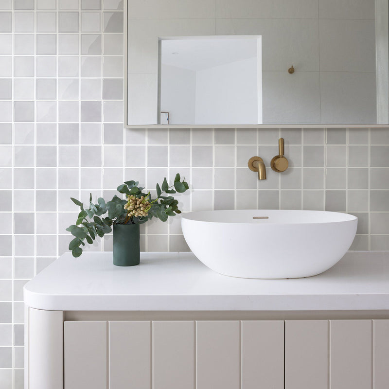Gray Square Peel and Stick Backsplash Tile - Thicker Design